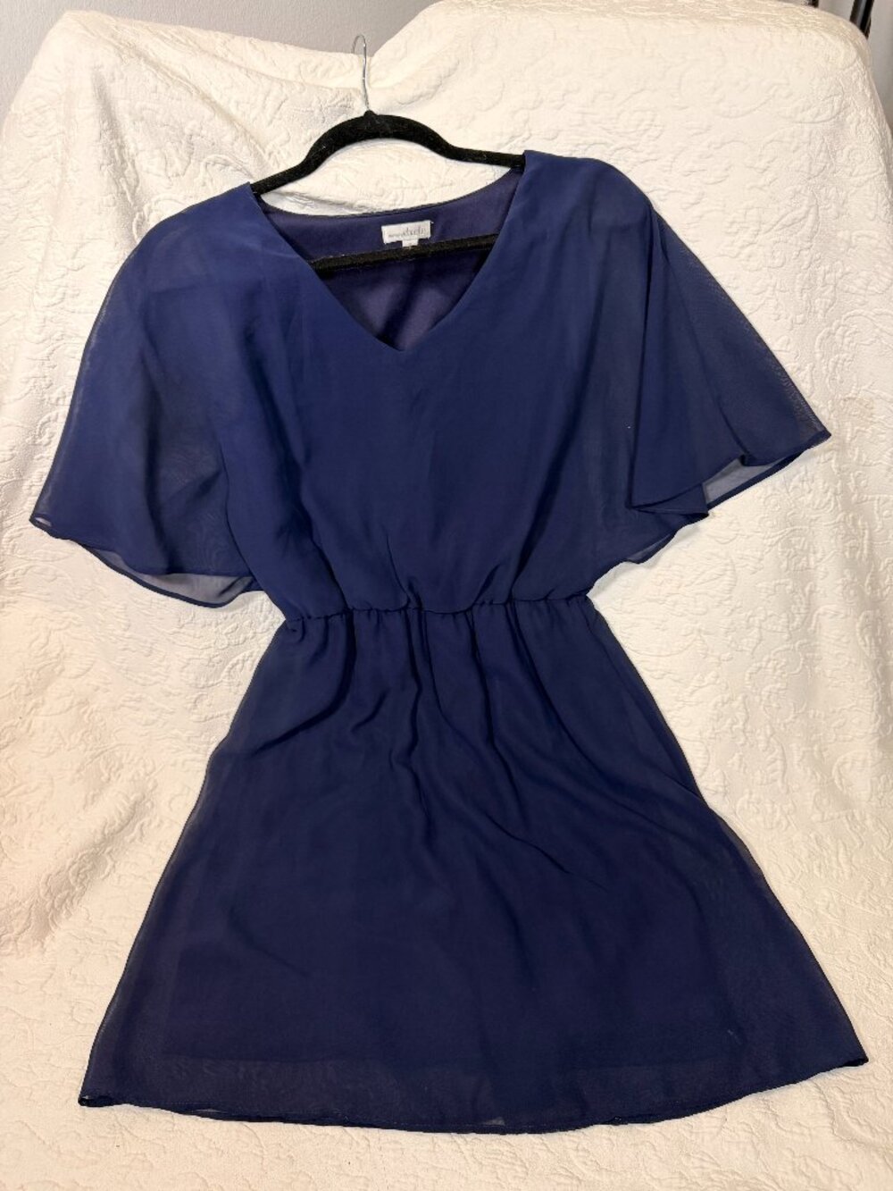Charming Charlie Women's Navy and Blue Dress